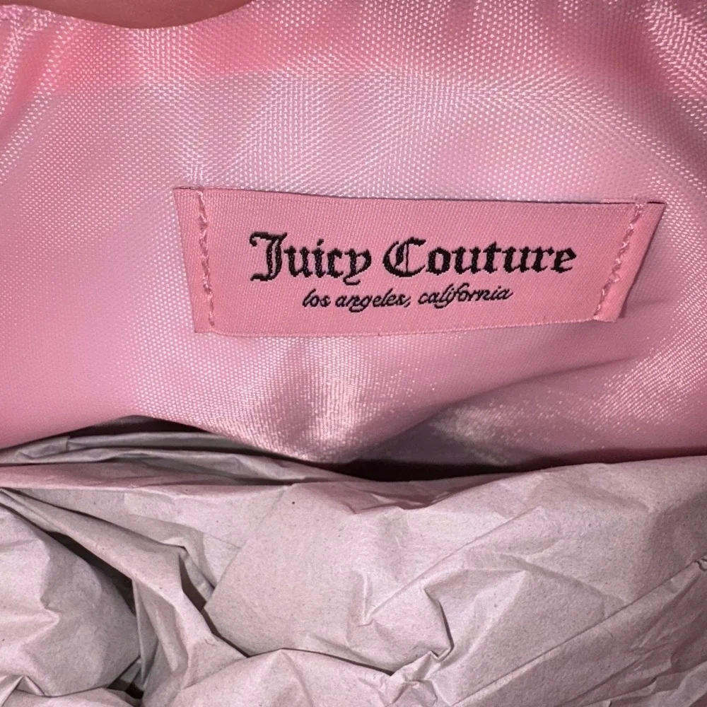 Juicy couture pink black‎ dog cosmetics bag make up purse new no tag